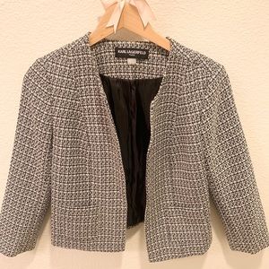 Karl Lagerfeld crop tweed jacket